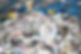 Large pile of recovered paper inside recycling facility