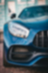 Blue luxury car