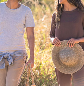 Couple Walking Outdoors