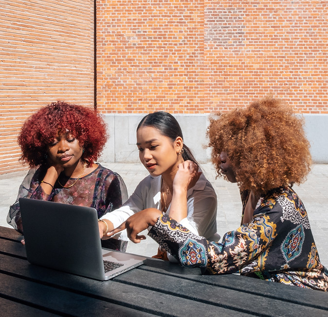 Group of women of color collaborating
