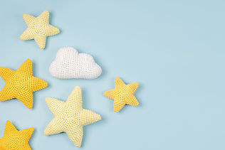 Stelle e nuvole all'uncinetto