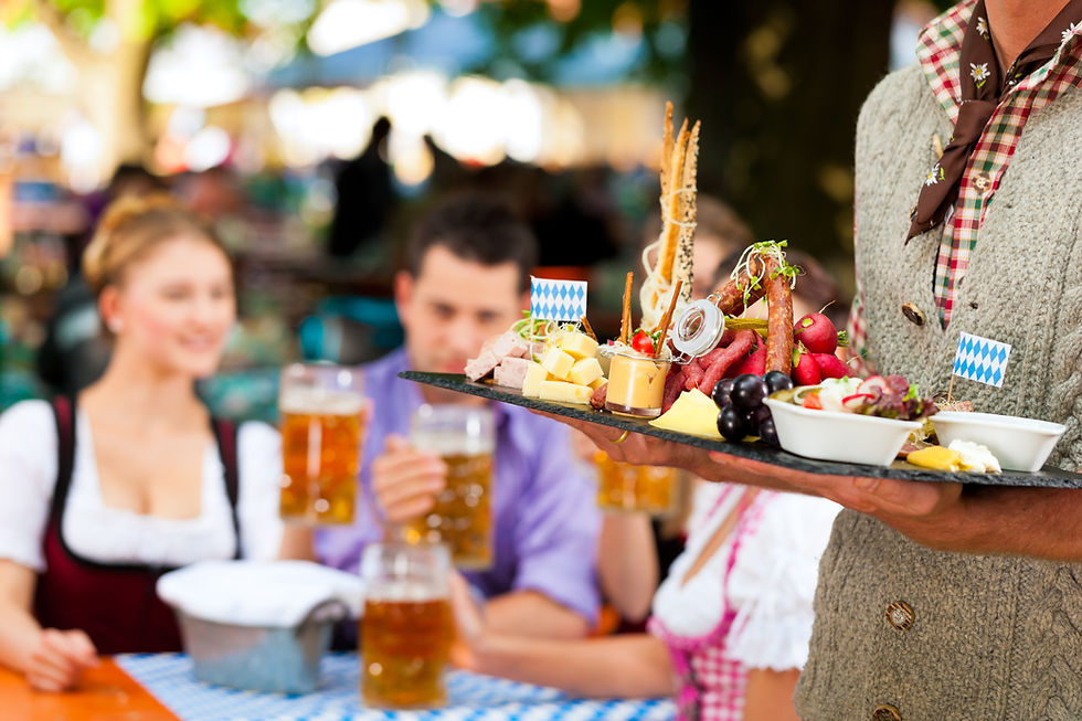 food at a beer garden