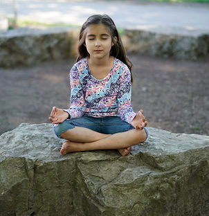 Girl Meditating Outdoors