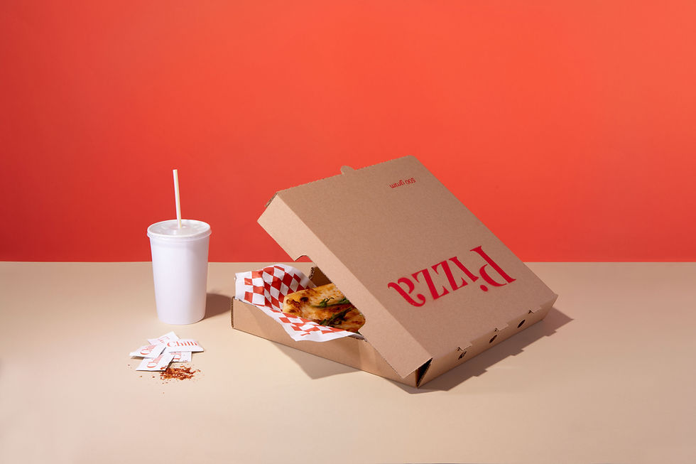Scène de boîte à pizza