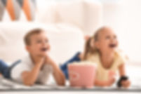 Kids watching movie
