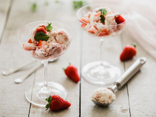 Minz-Erdbeer Sorbet | Rezepte | reisegedanken.com