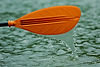 Orange paddle in water
