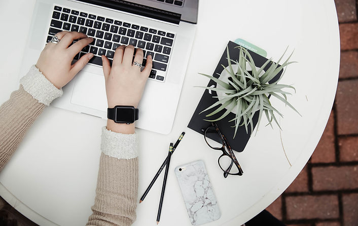 Laptop and Plant