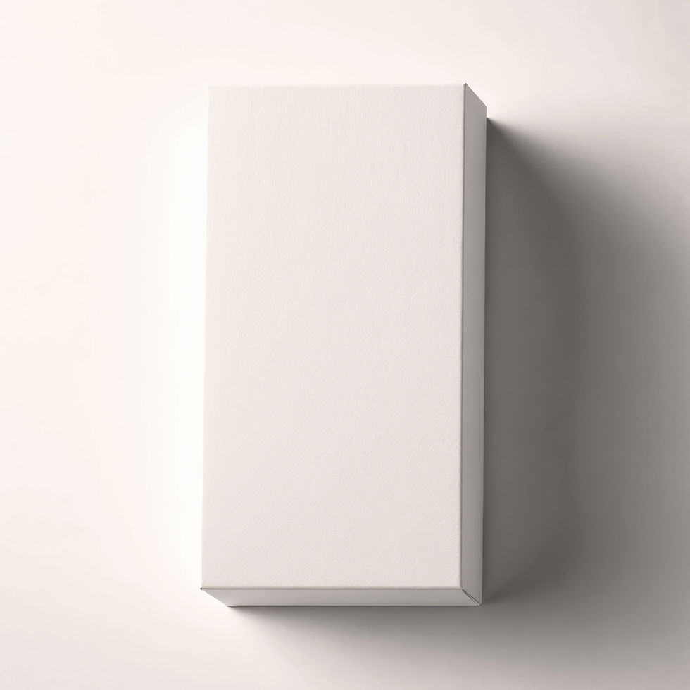 Minimalistisk vit låda