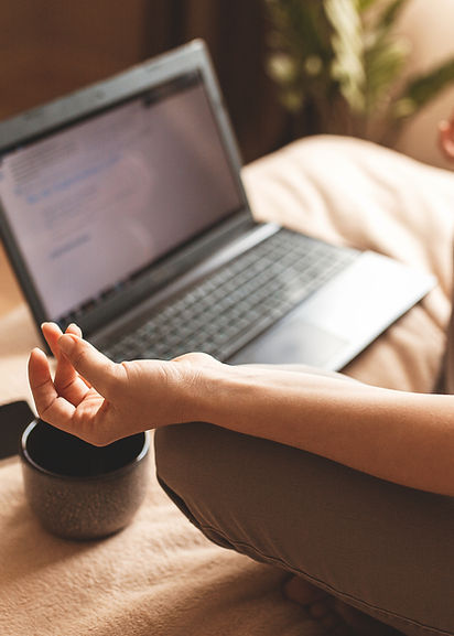 Meditation With Laptop