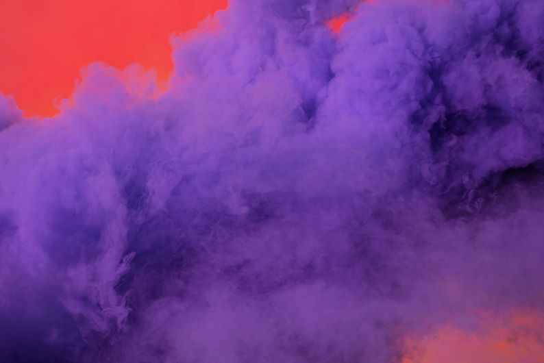 Nuage de fumée coloré