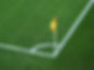 Corner flag in a sports stadium