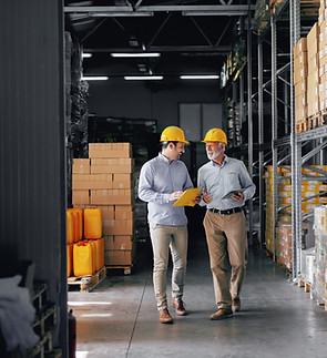 Warehouse Workers Discussing