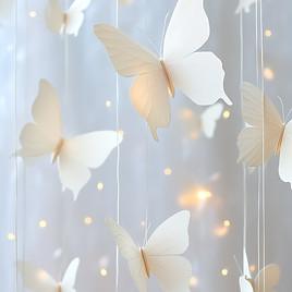 Papillons flottants en papier