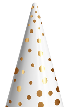 Chapeau à pois dorés