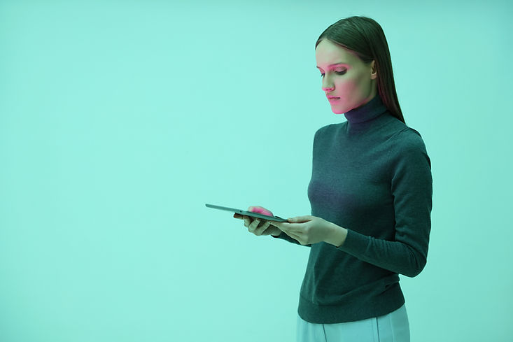 Woman Using Tablet