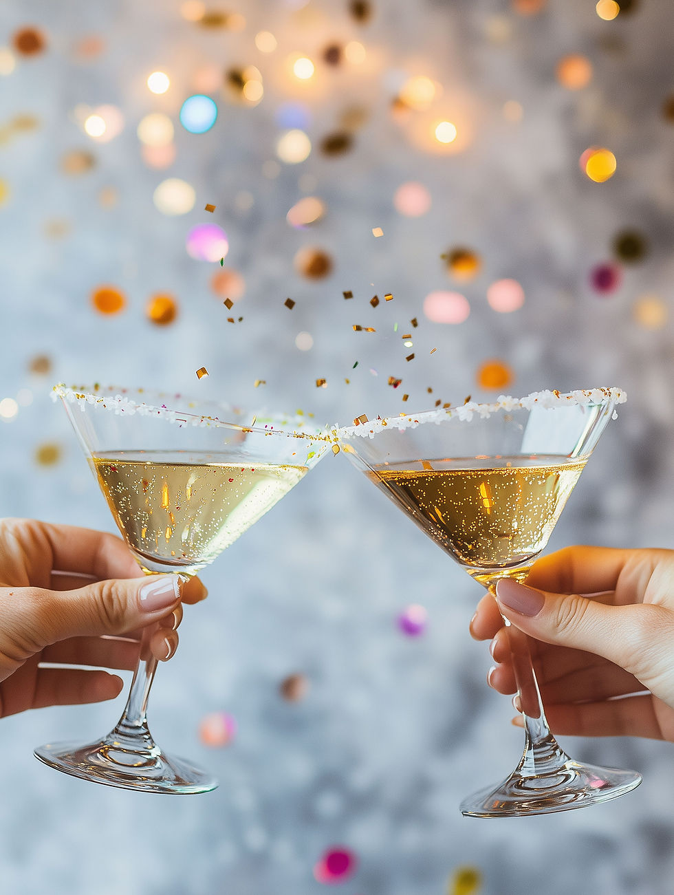 Brindisi con bicchieri di champagne