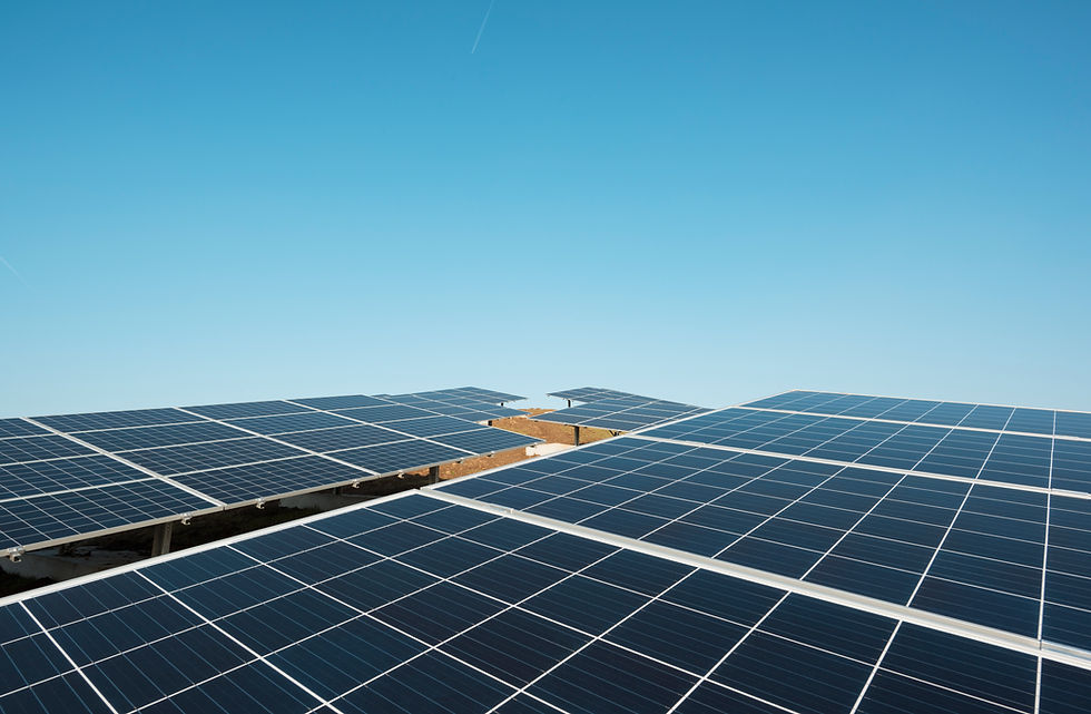 Solar panels installed on a commercial building in Gainsborough