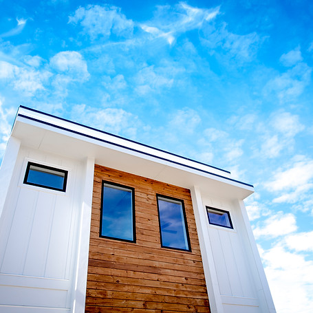 Mostly Complete Homes at Multi-Family Housing Construction Site