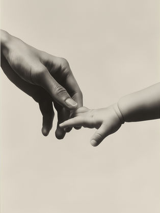 une main de femme qui tien la main d un enfant