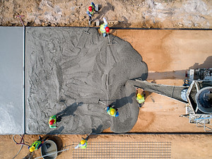Pouring Wet Cement