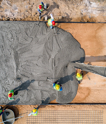 Pouring Wet Cement