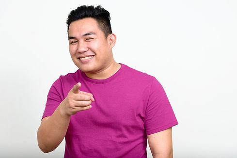 Smiling Man Pointing