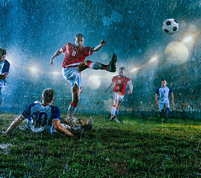 Soccer Game in Rain