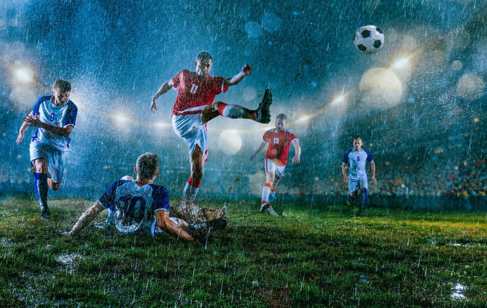 Soccer Game in Rain