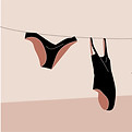 Illustrazione minimalista di lingerie