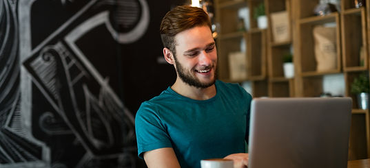 Person working on a laptop