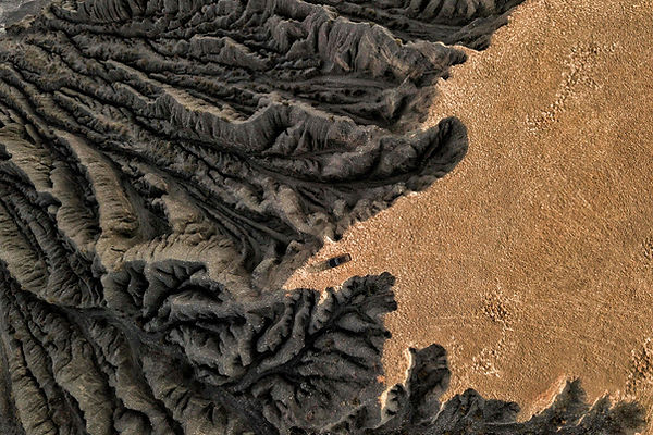 Aerial View of Rugged Terrain