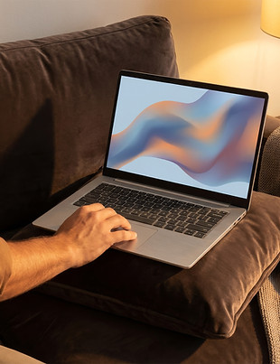 Laptop On Couch