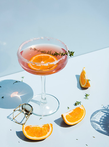 Nahaufnahme eines Zitruscocktails