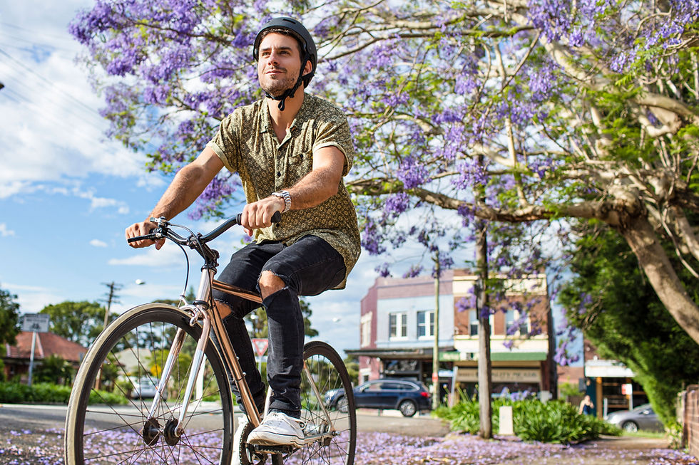 Man Biking Outdoors