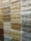 Carpet samples on display
