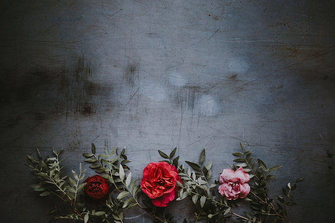 Flowers on Grungy Wall