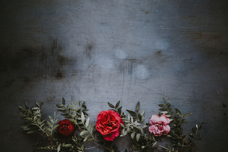 Flowers on Grungy Wall