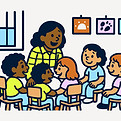 Teacher with Children