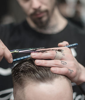 Barber Cutting Hair