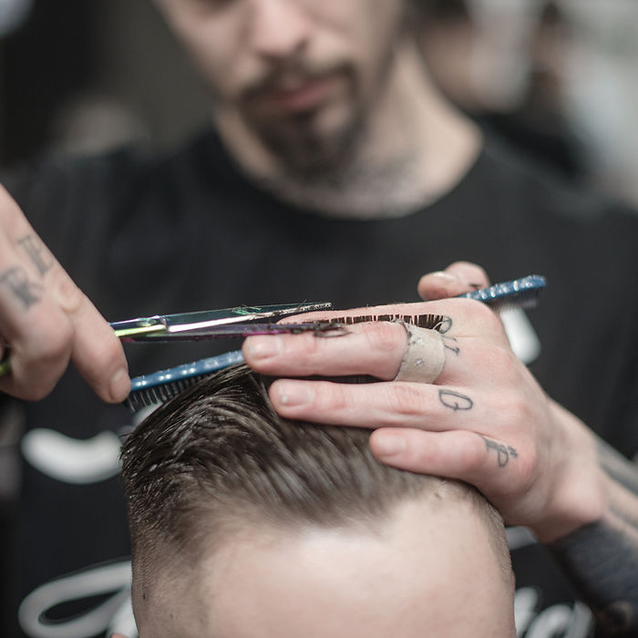Barber at Work
