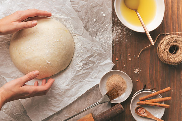 A bowl of golden semolina flour showcasing its coarse texture and rich color