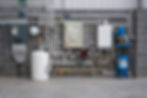 Service utility area in newly built factory