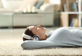 Woman Relaxing with Headphones