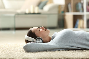 Woman Relaxing with Headphones