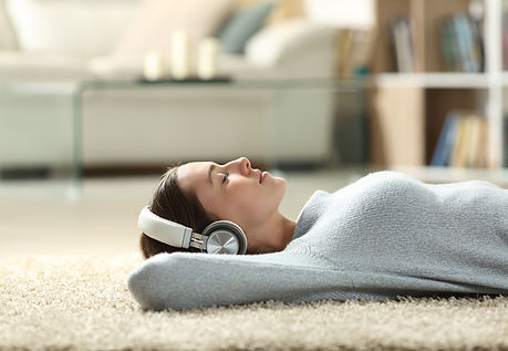 Woman Relaxing with Headphones