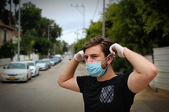 Man Wearing Face Mask