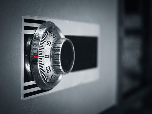 Safe lock code on safety box bank security Protection