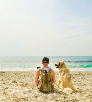 At Beach With Dog