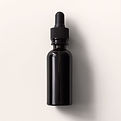 Black Dropper Bottle on White